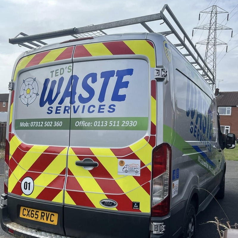 Ted's Waste Services branded van