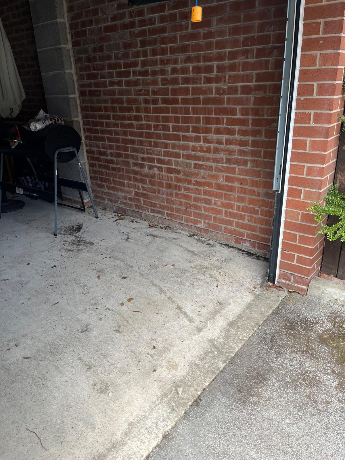 Garage after the agreed items were removed